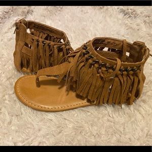 Not Rated Fringe Sandals